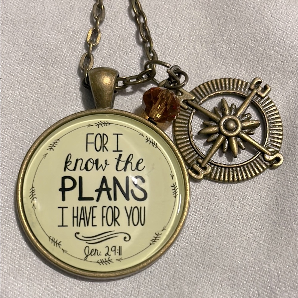 Gutsy Goodness Heart Charm Necklace “For I Know The Plans I Have For You”